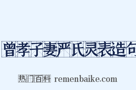 曾孝子妻严氏灵表造句是什么意思的图片